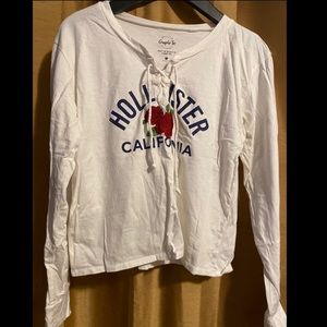 Hollister White Rose long sleeve